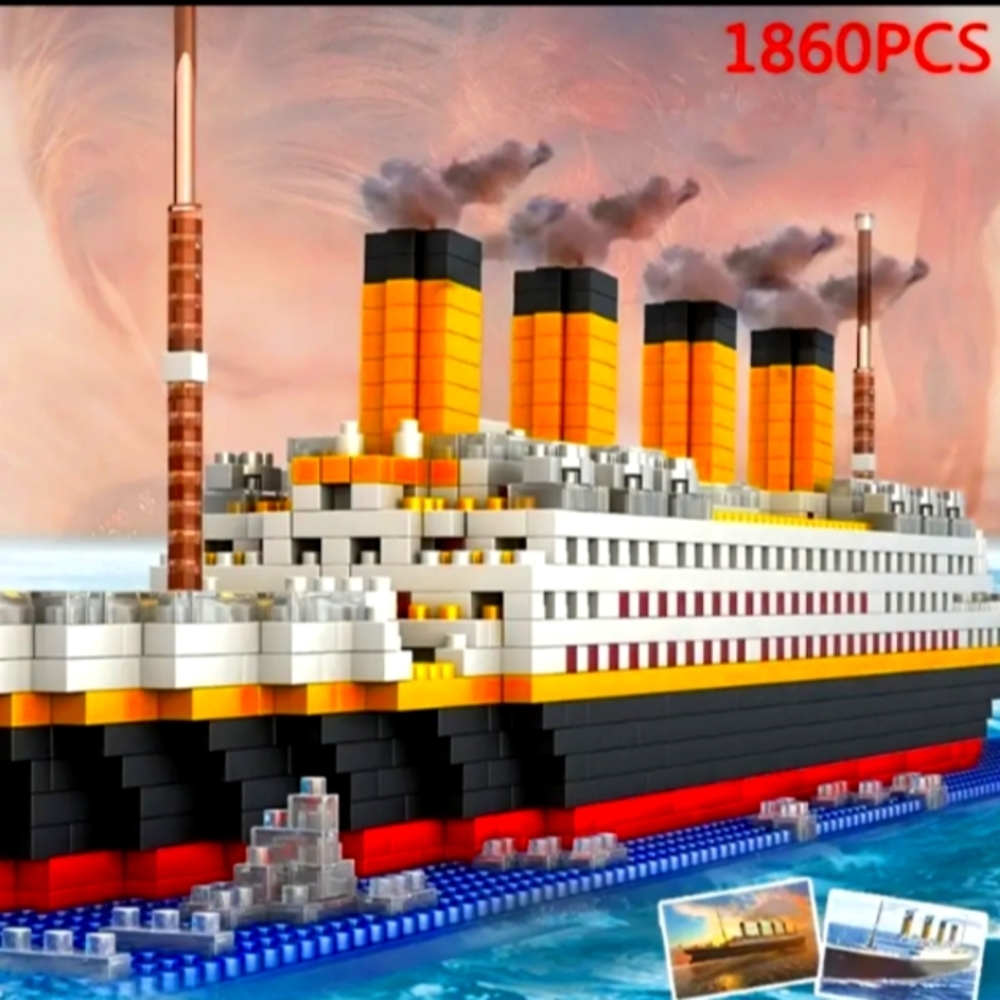1860Pcs Cruise Ship Mini Building Blocks.